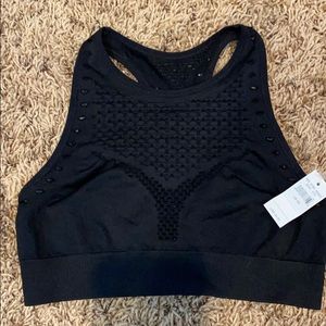 Black Mesh Sports Bra